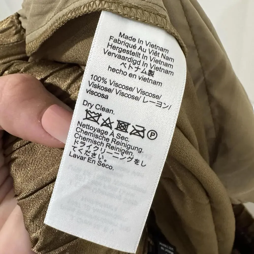 NWT J.Crew Collection Astrid wide-leg pull-on pant luster crepe Earth‎ Brown 10 - Picture 11 of 12